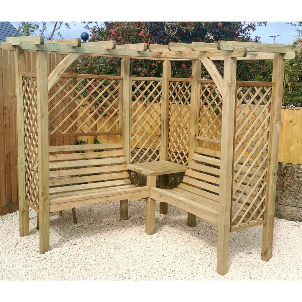 Gartenbank der Doppelpergola klassik - Die Pergola Doppelbank bietet Platz für entspannte Momente im Freien.