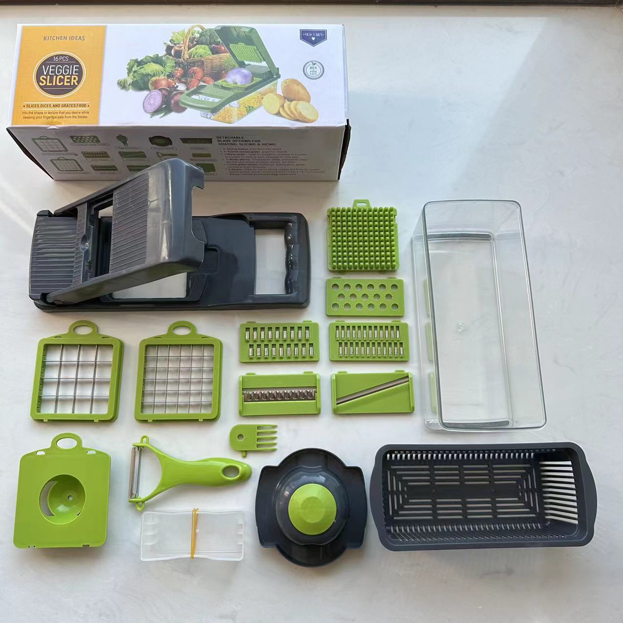Gemüseschneider Set für Küchenvorbereitung und Meal Prep