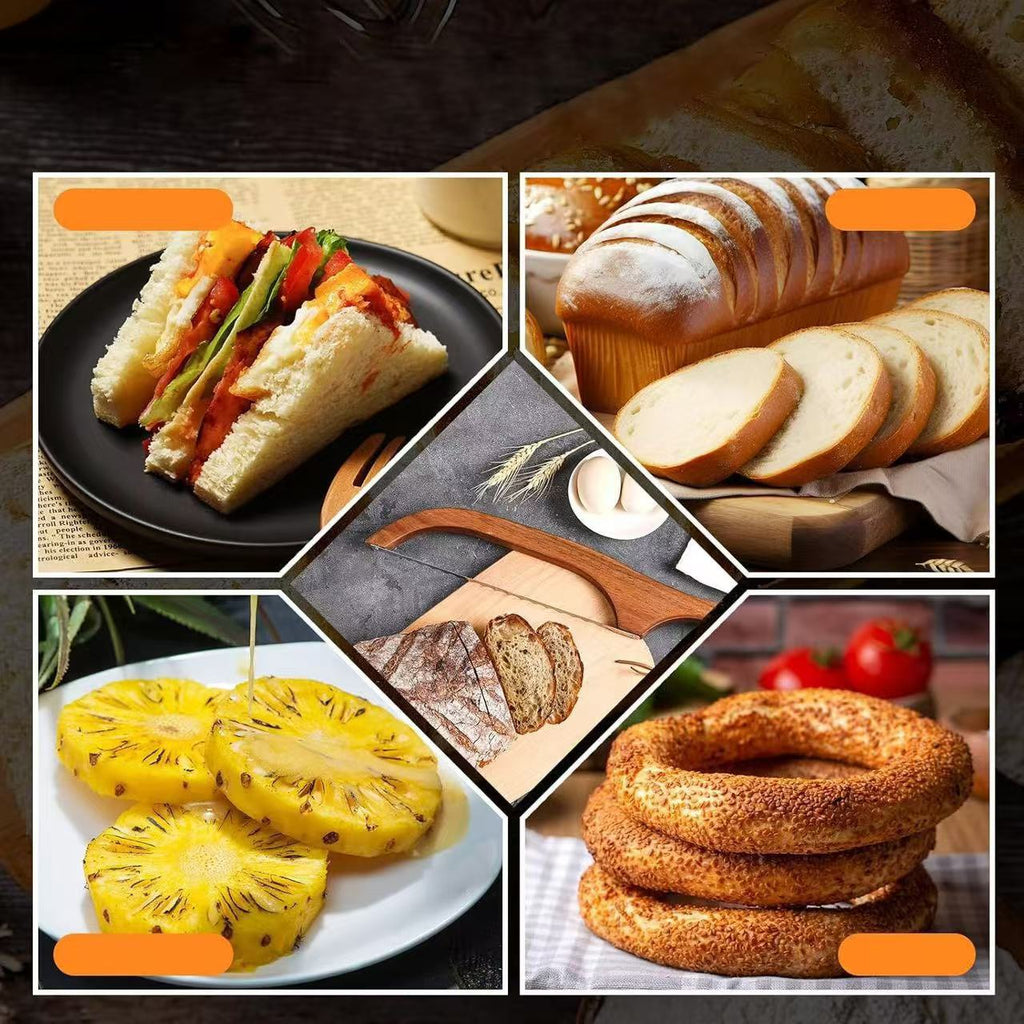 Brotmesser mit Holzgriff – Brotschneider für Baguette und Toast