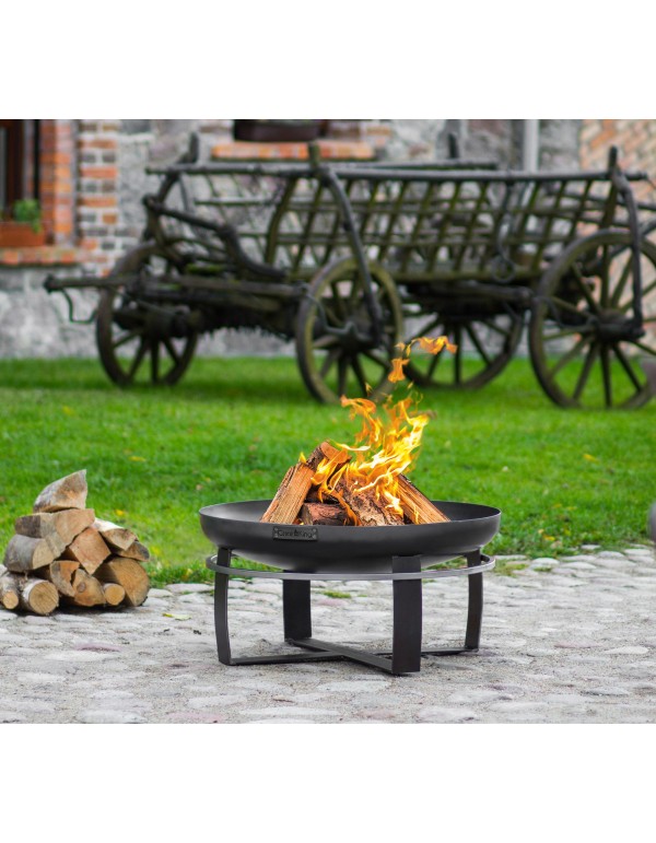 Feuerschale Viking aus Edelstahl 60 cm bis 100 cm, handgefertigt