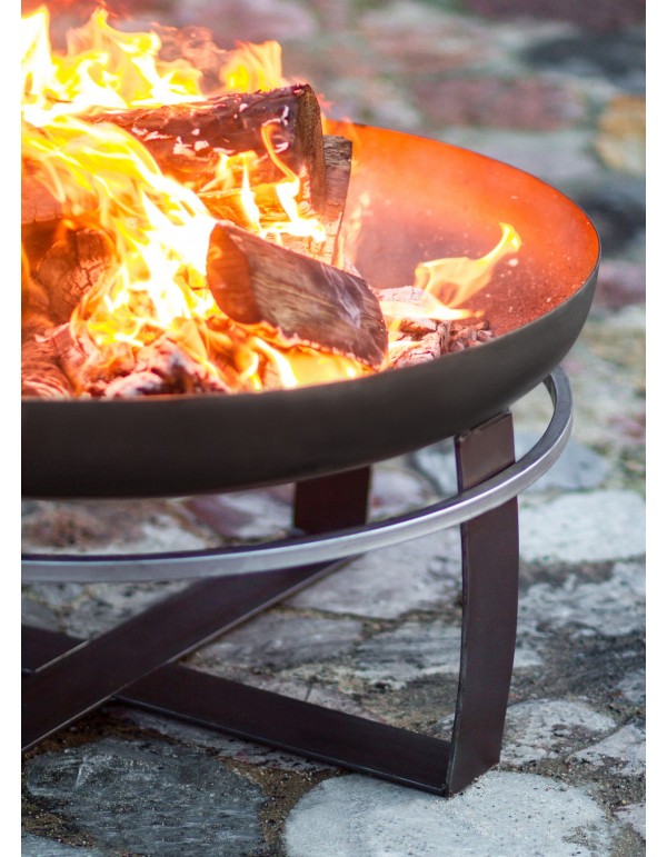 Feuerschale Viking aus Edelstahl 60 cm bis 100 cm, handgefertigt