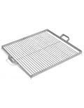 Grillrost viereckig für Feuerschalen aus Edelstahl mit 2 Griffen