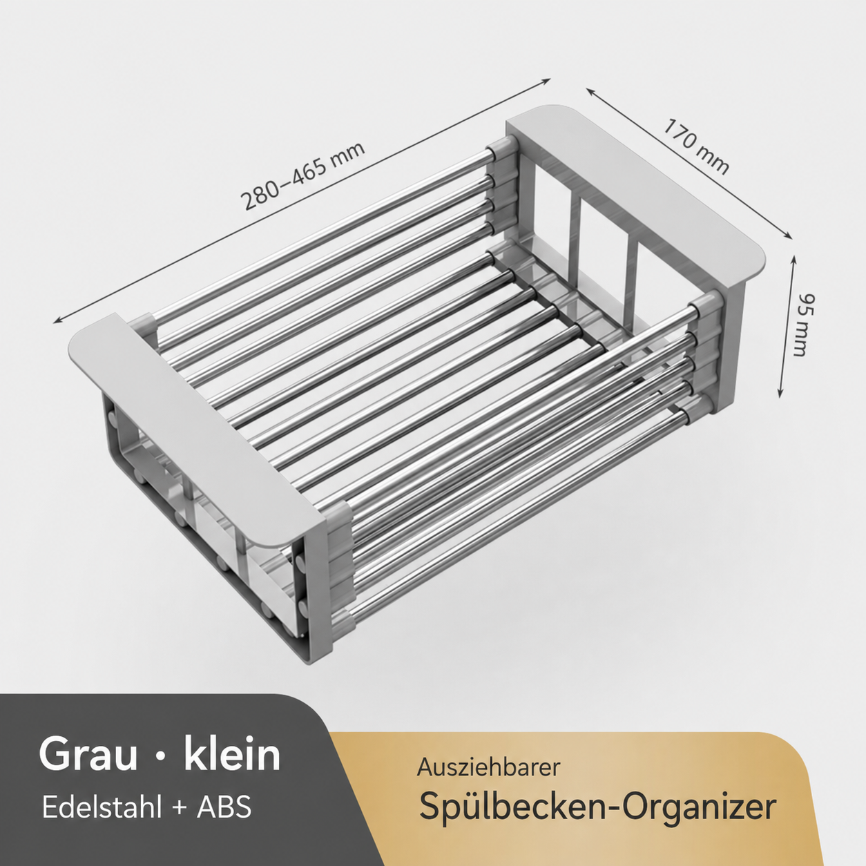Ausziehbarer Spülkorb für Küche und Abtropfen