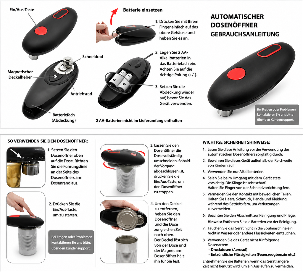Elektrischer Dosenöffner – automatischer Küchenöffner
