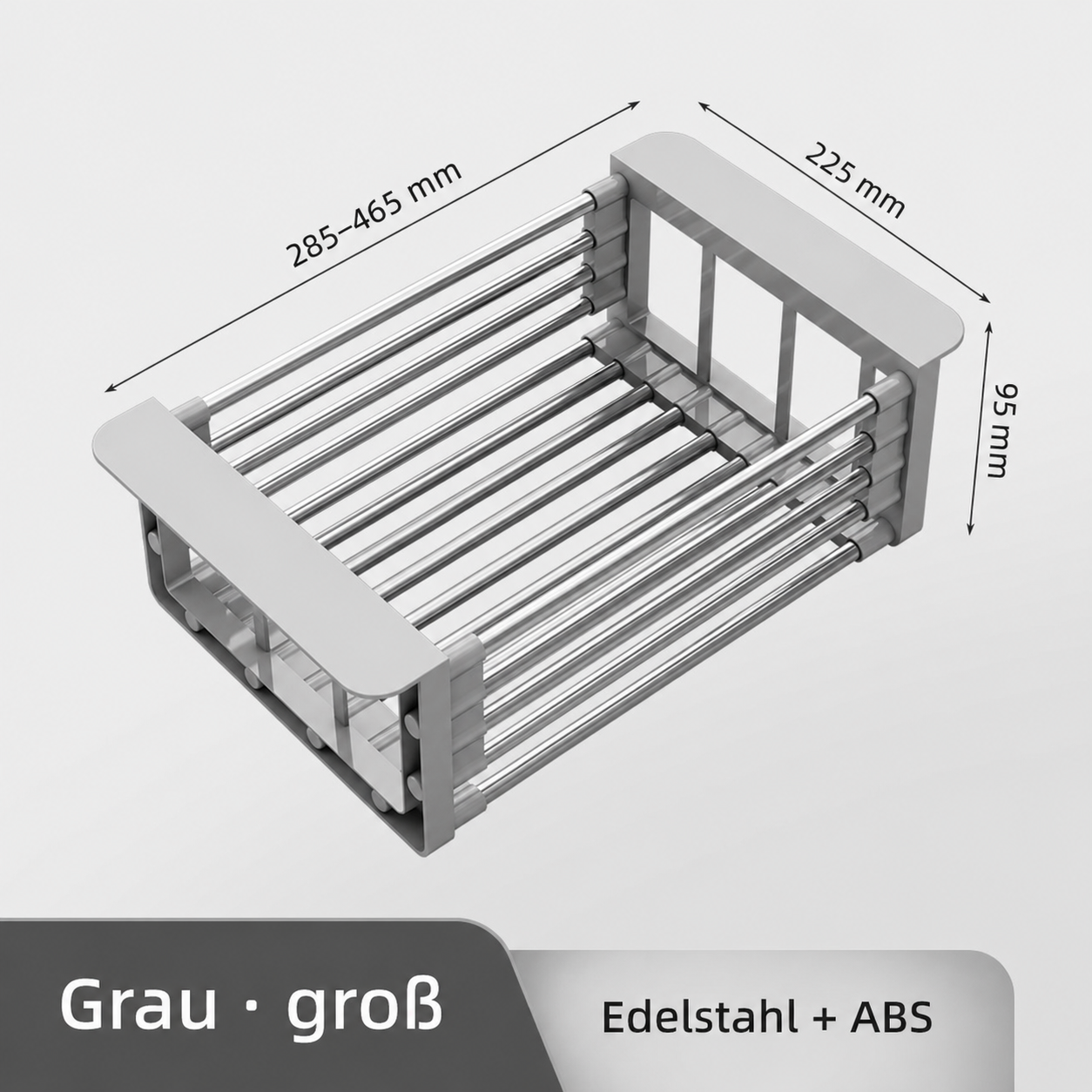 Ausziehbarer Spülkorb für Küche und Abtropfen